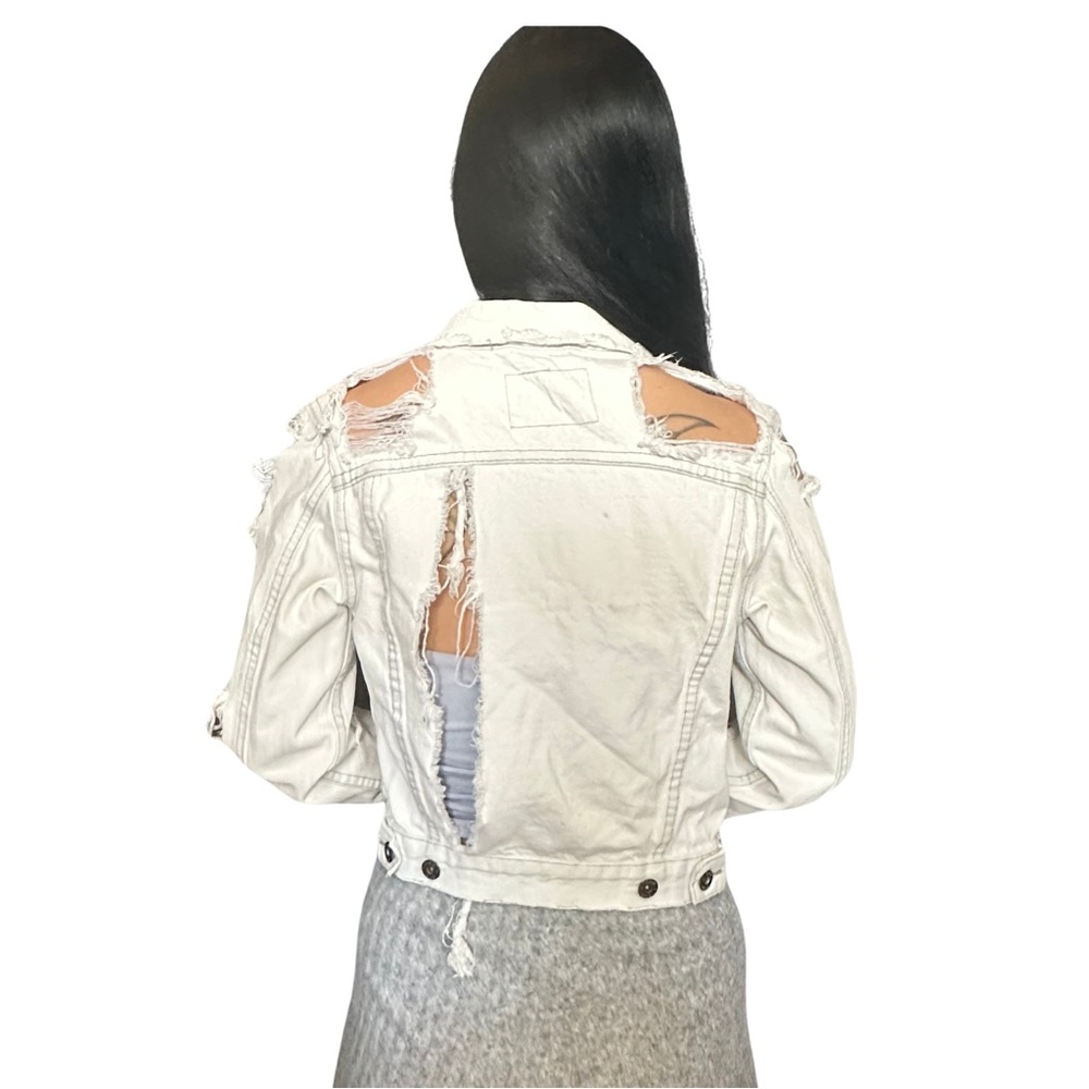 White jean carmar jacket